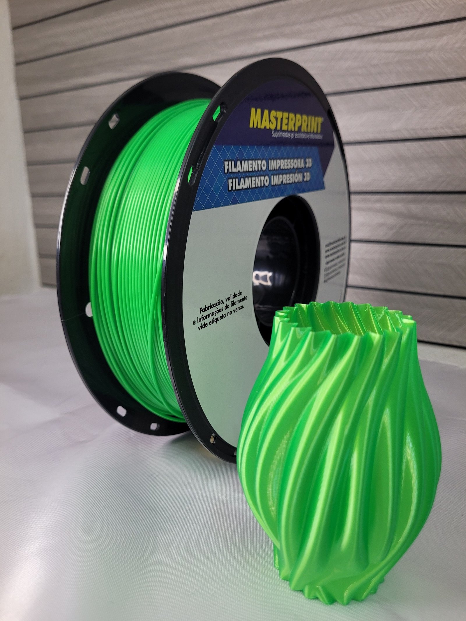Filamento PLA Masterprint Verde Bambu 1.75mm 1kg - Imagem 2