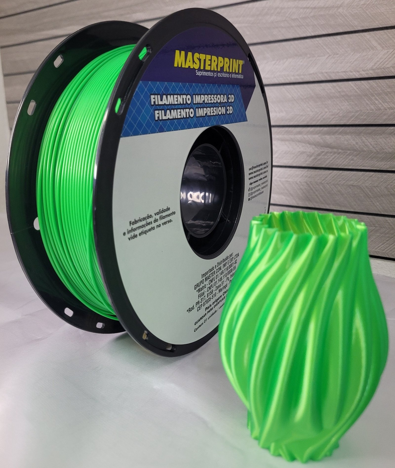 Filamento PLA Masterprint Verde Bambu 1.75mm 1kg