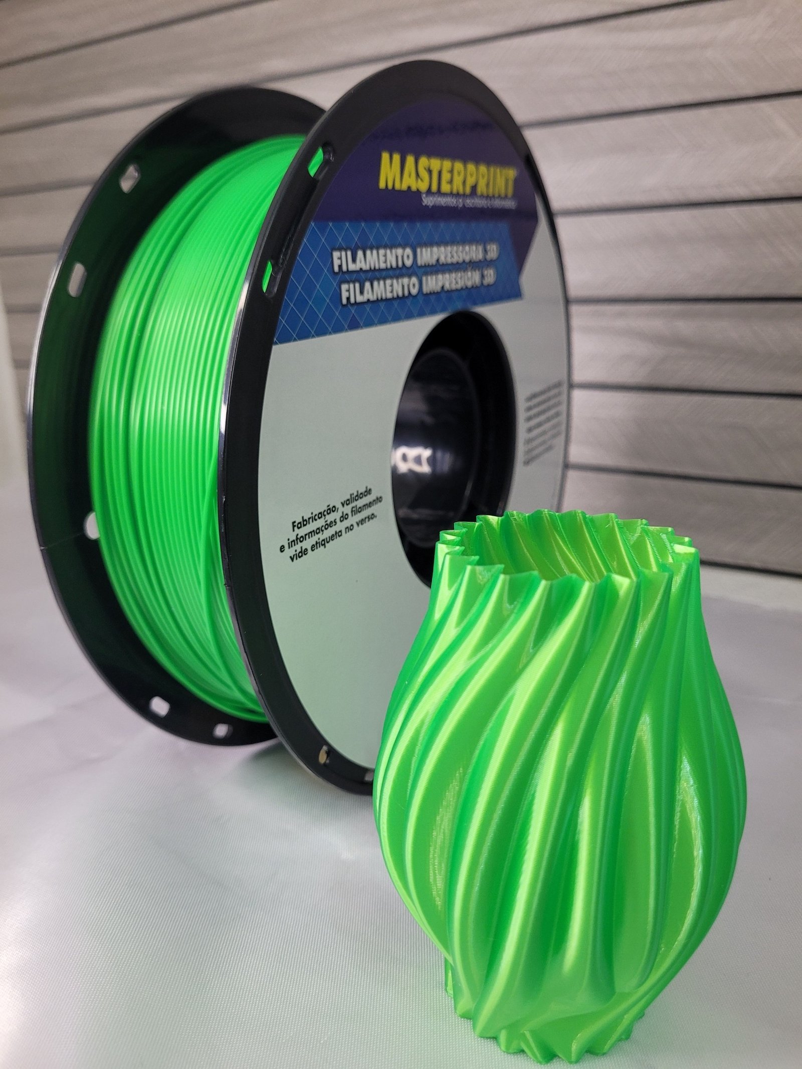 Filamento PLA Masterprint Verde Bambu 1.75mm 1kg - Imagem 3